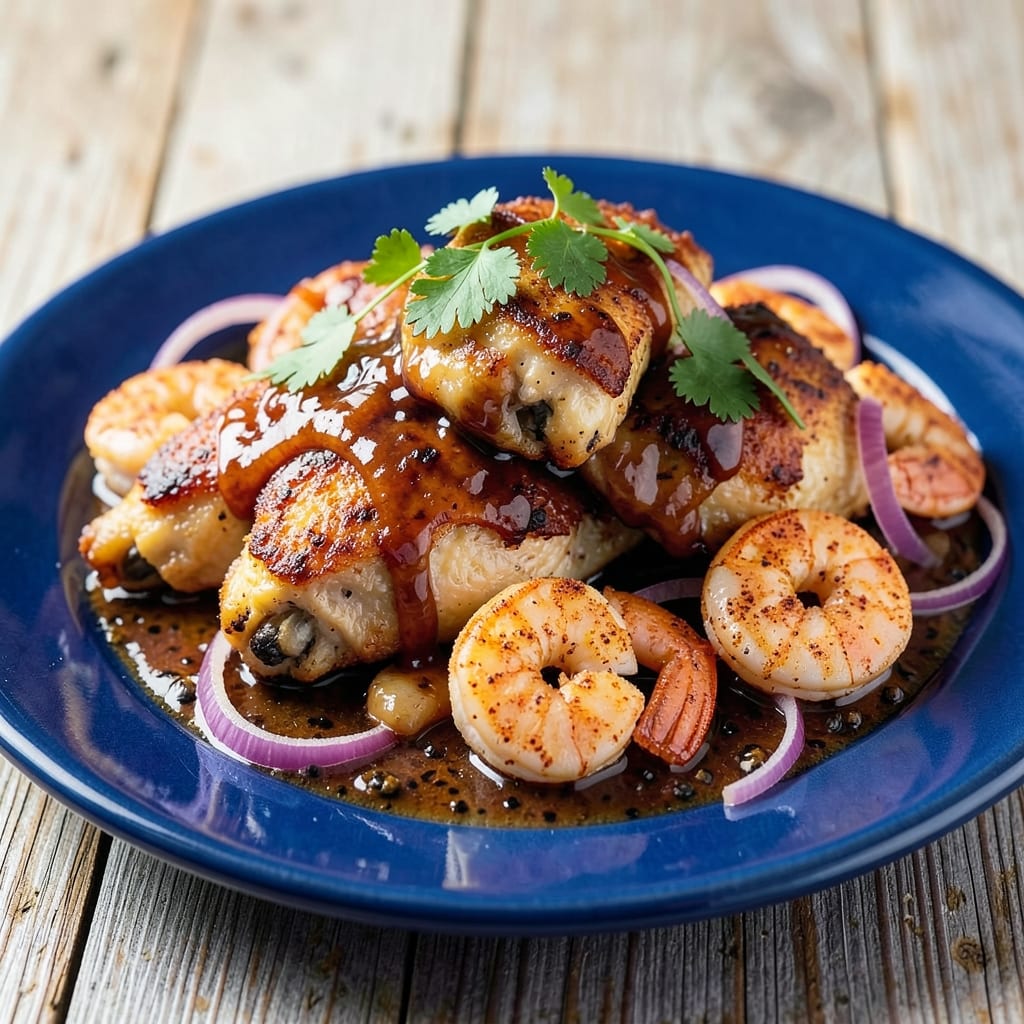 Applebee's Copycat Bourbon Chicken And Shrimp Recipe: Sweet-Spicy Glaze That Caramelizes in One Pan