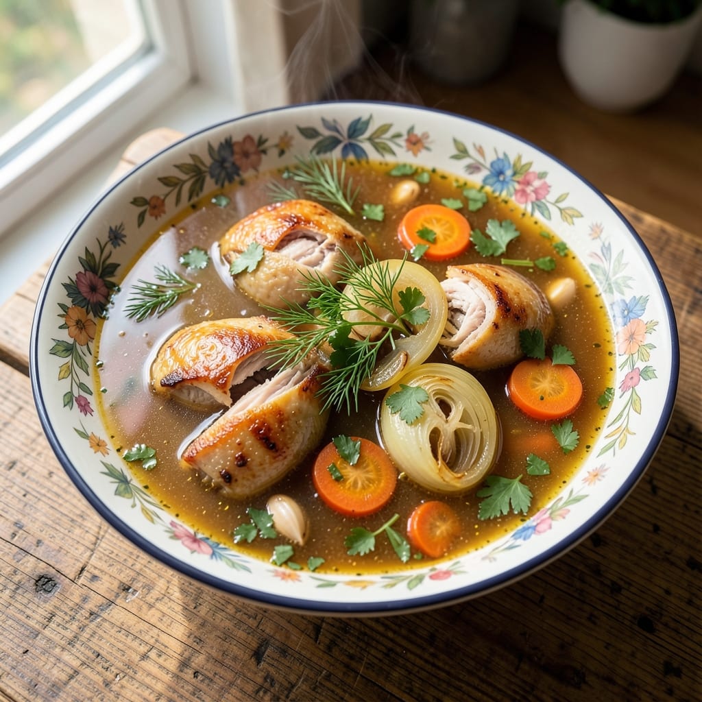 Armenian Chicken Soup Recipe: Herbal Yogurt and Lemon Brightness
