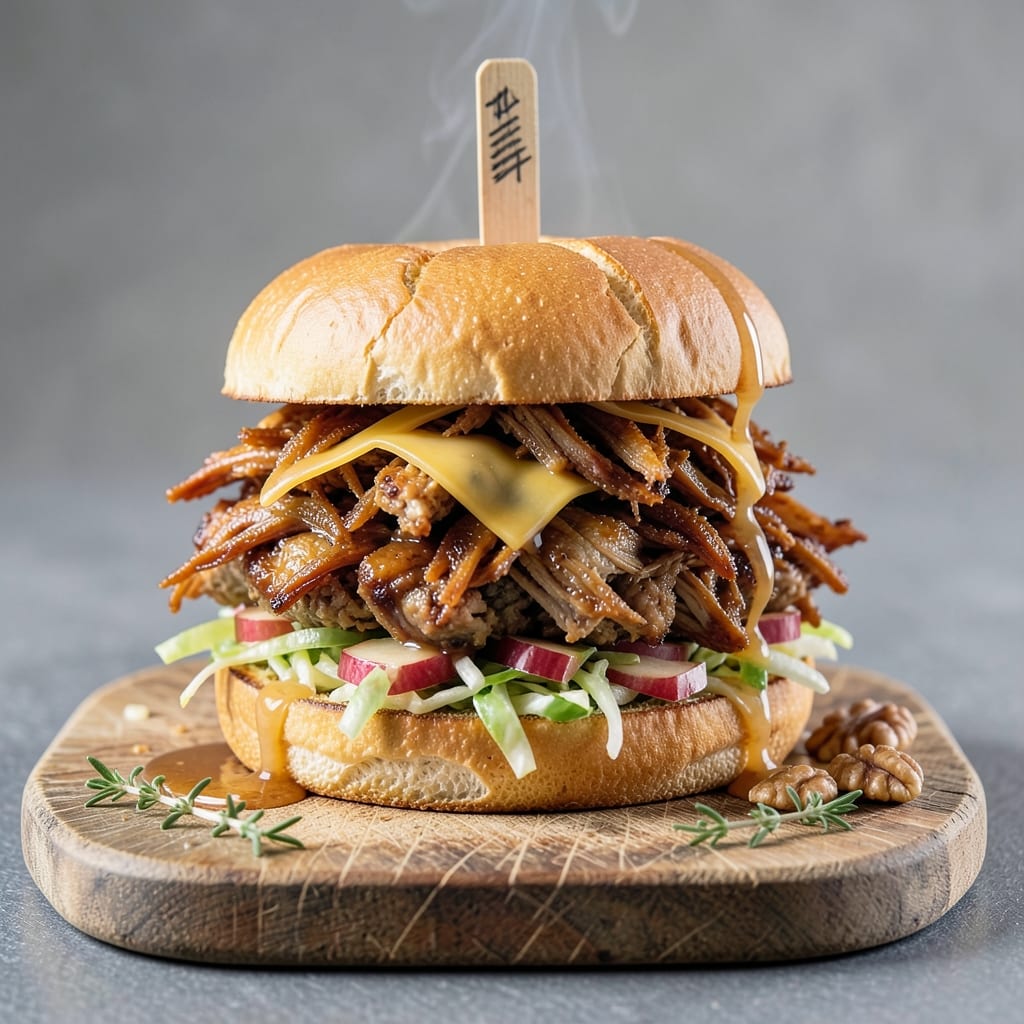 Apple Cider Pulled Chicken Sandwich Recipe: Smoky-Sweet Shreds on Toasted Brioche