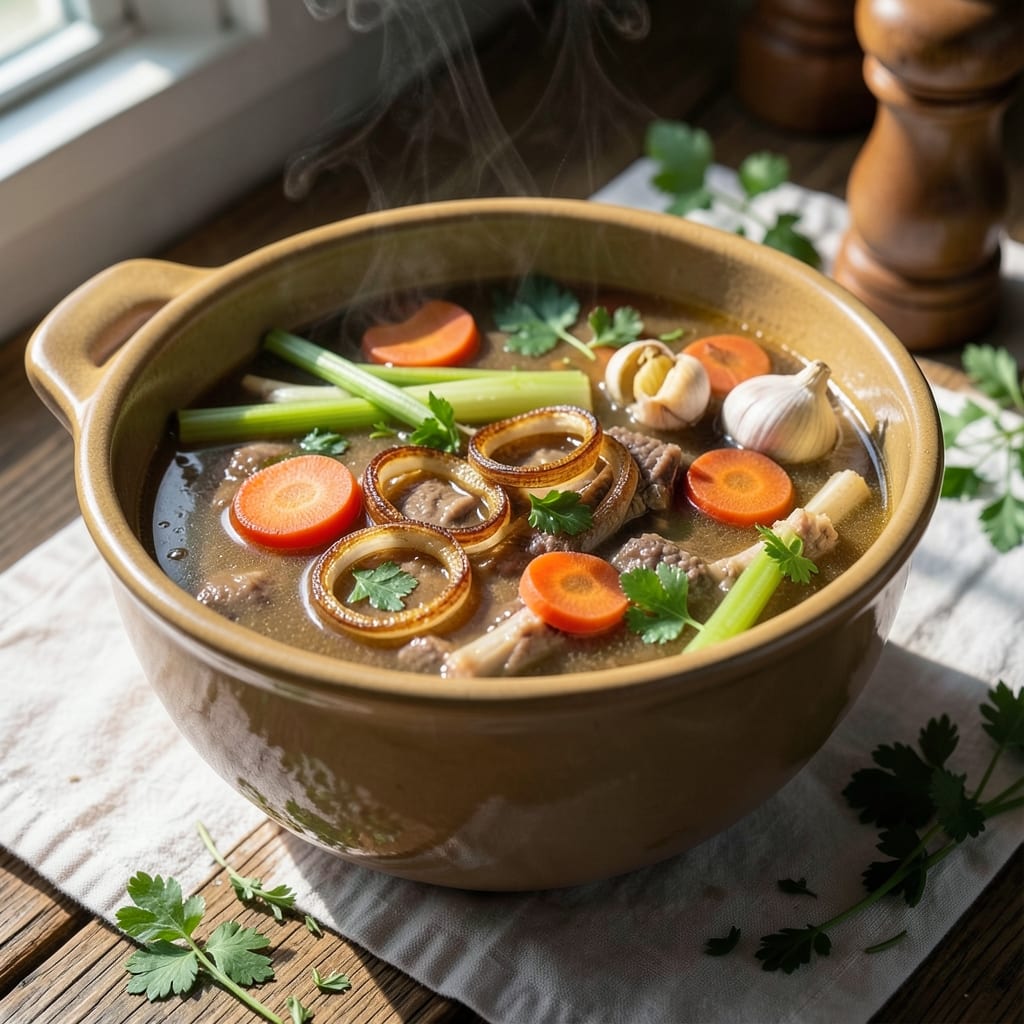 Beef and Chicken Bone Broth Recipe: Deep Umami Flavor in One Pot