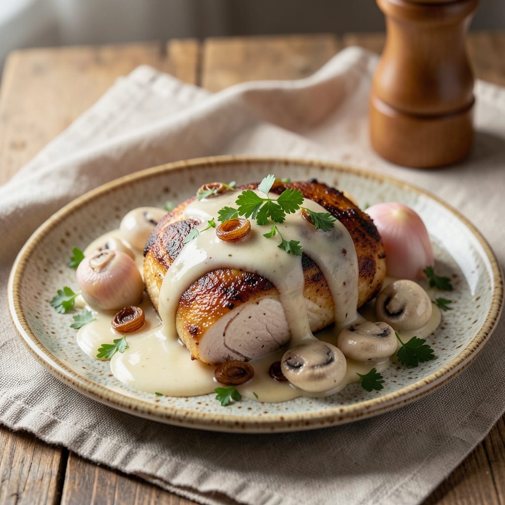 Baked Smothered Chicken Breast Recipe: Juicy with Mushroom-Gravy Richness