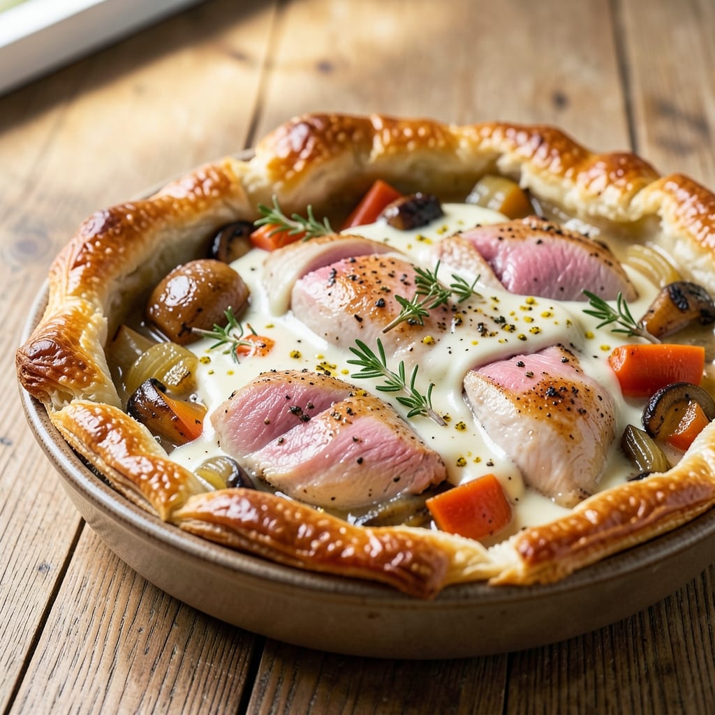 Best Homemade Chicken Pie Recipe Jamie Oliver: Golden Pastry Crown Over Herbed Cream