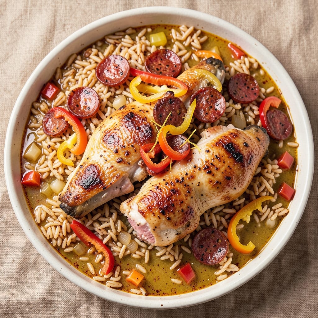 Baked Chicken Paella Recipe: Golden Socarrat Crunch With Juicy Rice