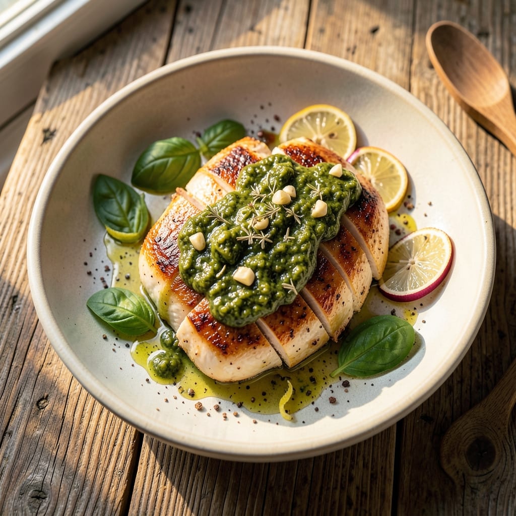 Baked Chicken with Basil Recipe: Herb-Infused Roast With Crispy Skin