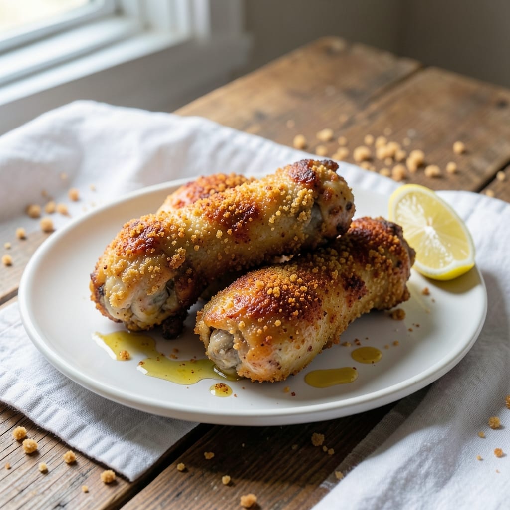 Bread Crumb Chicken Drumsticks Recipe: Crispy Crust Locks in Juicy Heat