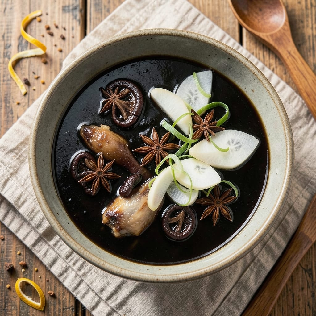 Black Silkie Chicken Soup Recipe: Herbal Broth with Velvety Shreds