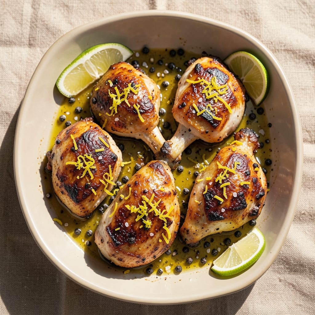 Baked Lemon Pepper Chicken Thighs Recipe: Juicy Crispy Skin in 35 Minutes