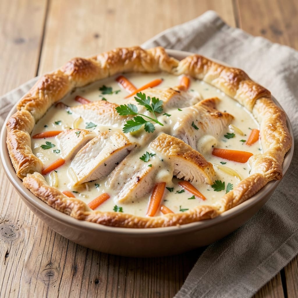 Boursin Chicken Pot Pie Recipe: Herbed Cream Cheese Filling With Flaky Crust
