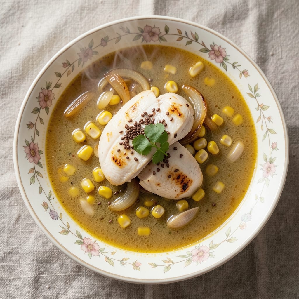 Bangladeshi Chicken Corn Soup Recipe: Fragrant Coconut and Turmeric Harmony