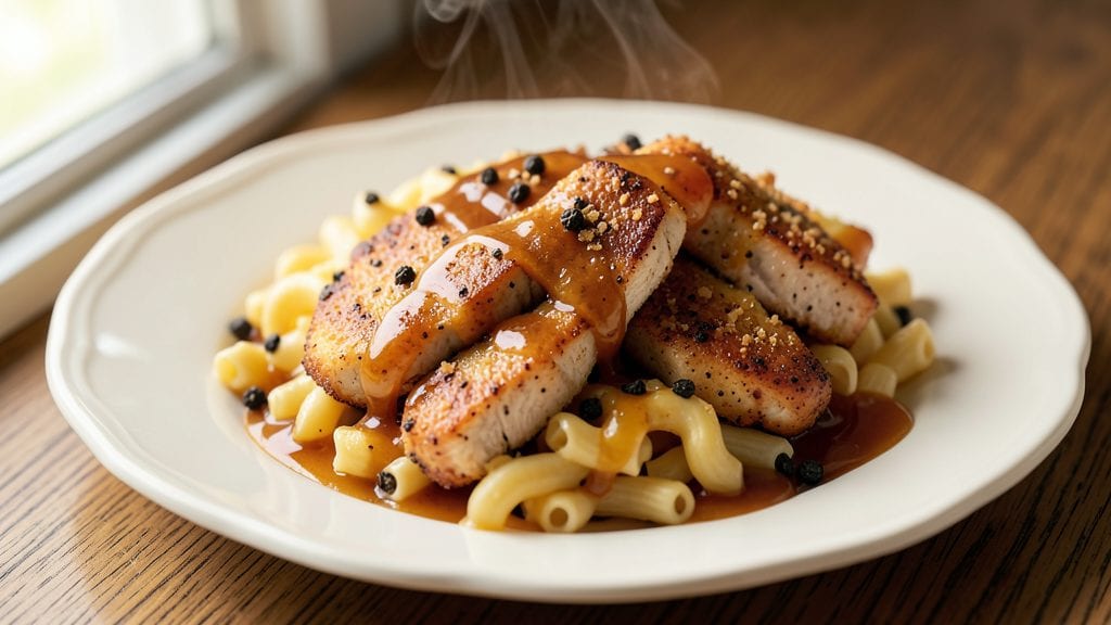 Applebee's Honey Pepper Chicken Mac and Cheese Recipe: Crispy Celery Crowns Over Creamy Cheese Bliss