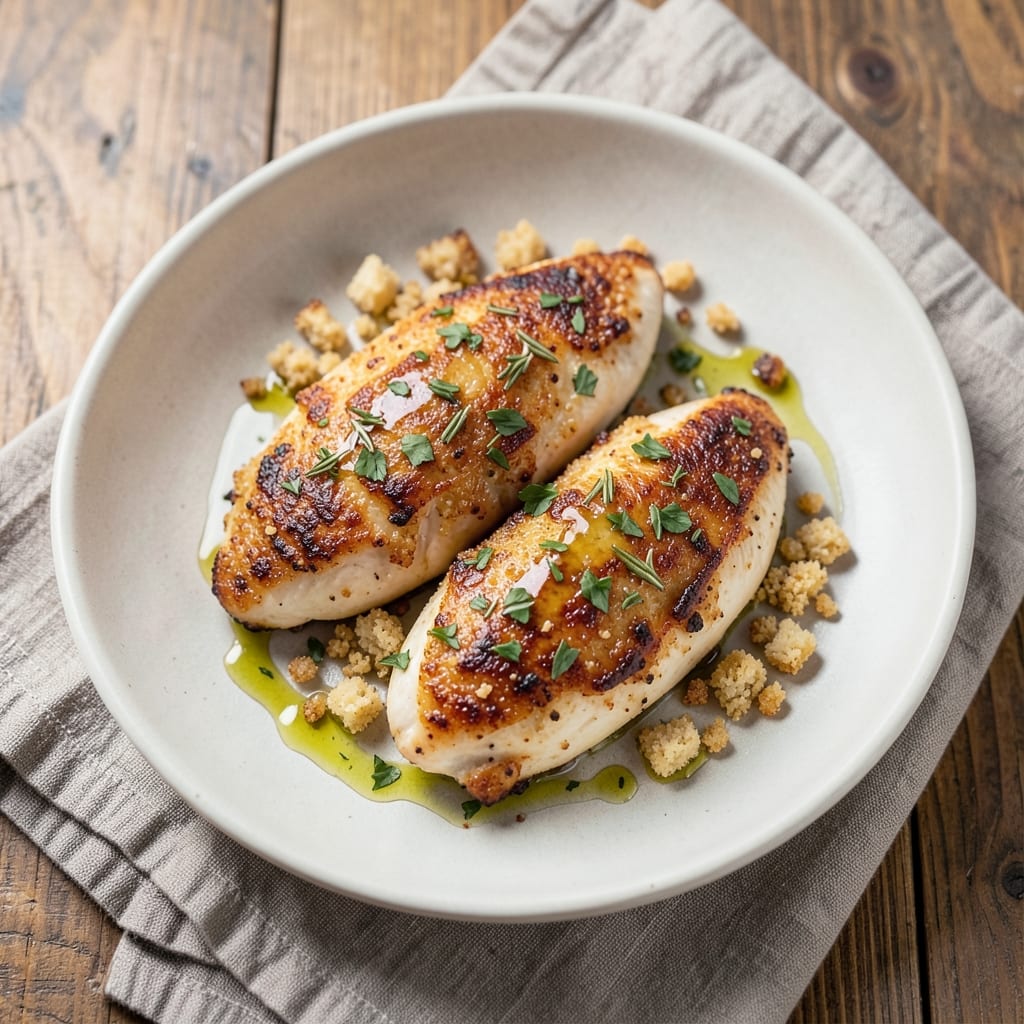 Baked Chicken Supreme Recipe: Crispy Herb Crown Over Juicy Bites