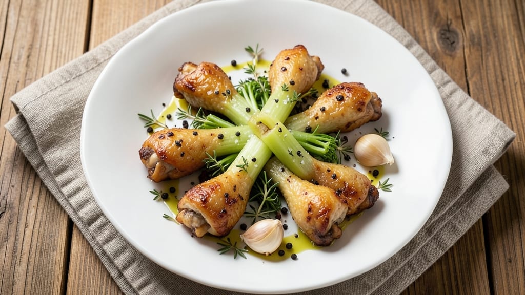 Boiled Chicken Wings Recipe: Silky-Tender Bites With Crispy Celery Crowns