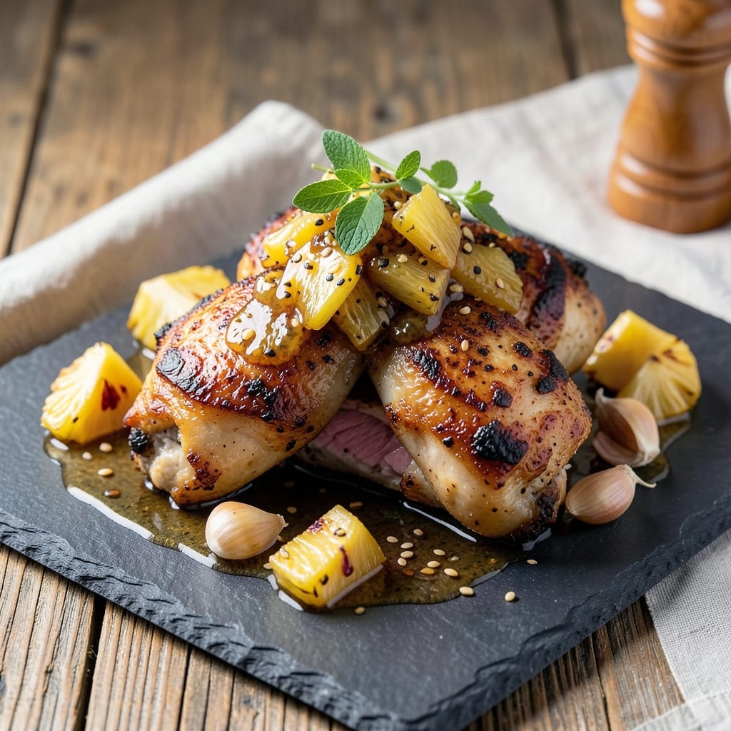 Baked Pineapple Chicken Thighs Recipe: Caramelized Glaze Meets Juicy Crispy Skin