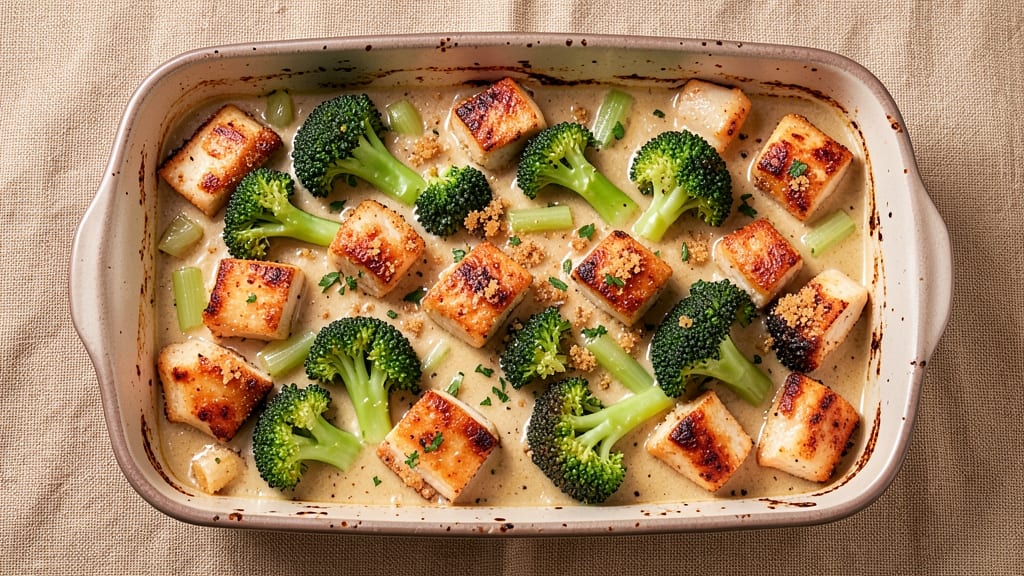 Campbell's Chicken and Broccoli Bake Recipe: Creamy Ranch Crunch With Crispy Celery Topping