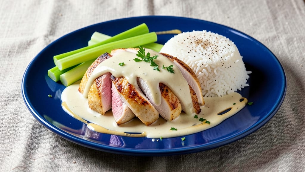 Campbell's Cream of Celery Chicken Recipe: Crispy Celery Crowns Over Creamy Velvety Sauce