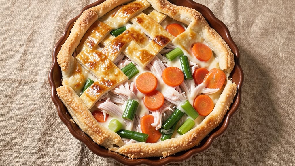Campbell's Cream of Chicken Chicken Pot Pie Recipe: Crispy Celery Crowns Over Velvety Filling