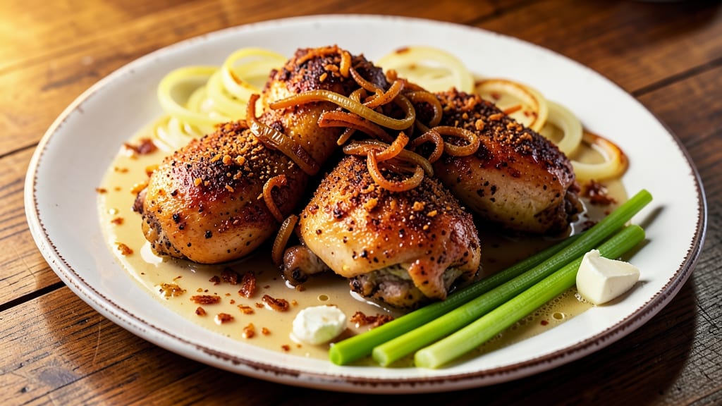 Campbell's French Fried Onion Chicken Recipe: Braised to Buttery Tenderness With Celery Crown Crunch