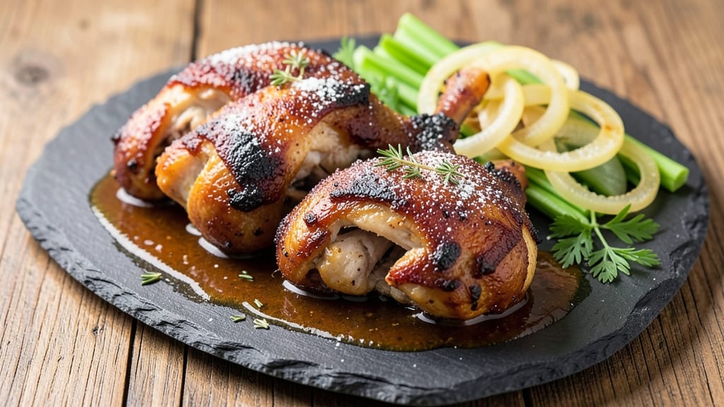 Chicken Necks Recipe: Crispy Celery Crowns Over Rich Braised Sauce
