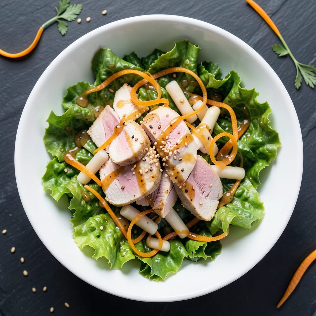 Applebee's Asian Chicken Salad Copycat Recipe: Crunchy Won Ton Strips and Tangy Sesame Dressing