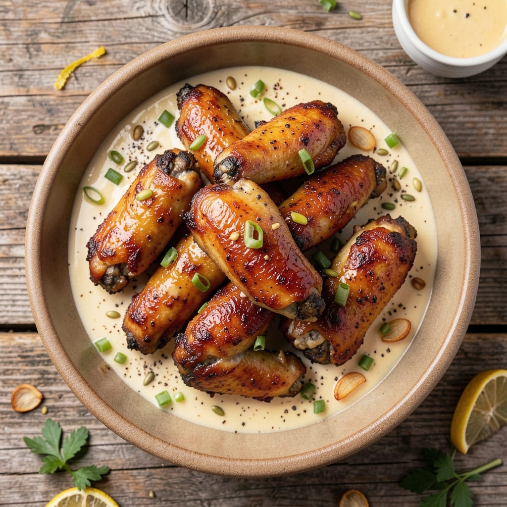 Baked Chicken Wings Recipe with Cream of Chicken: Crispy Bites Drowned in Velvety Sauce