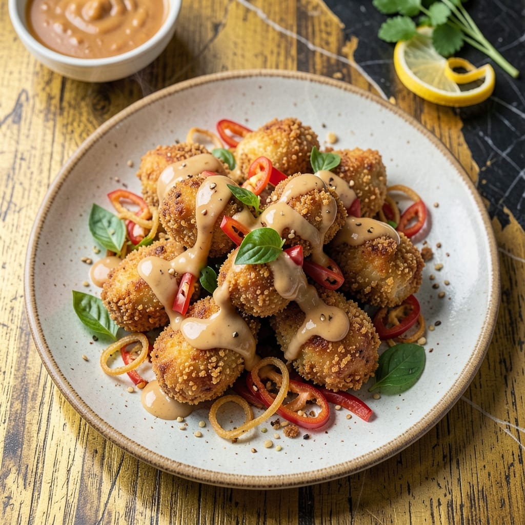 Boston Pizza Thai Chicken Bites Recipe: Crispy Baked Bites with Sweet Chili Drizzle