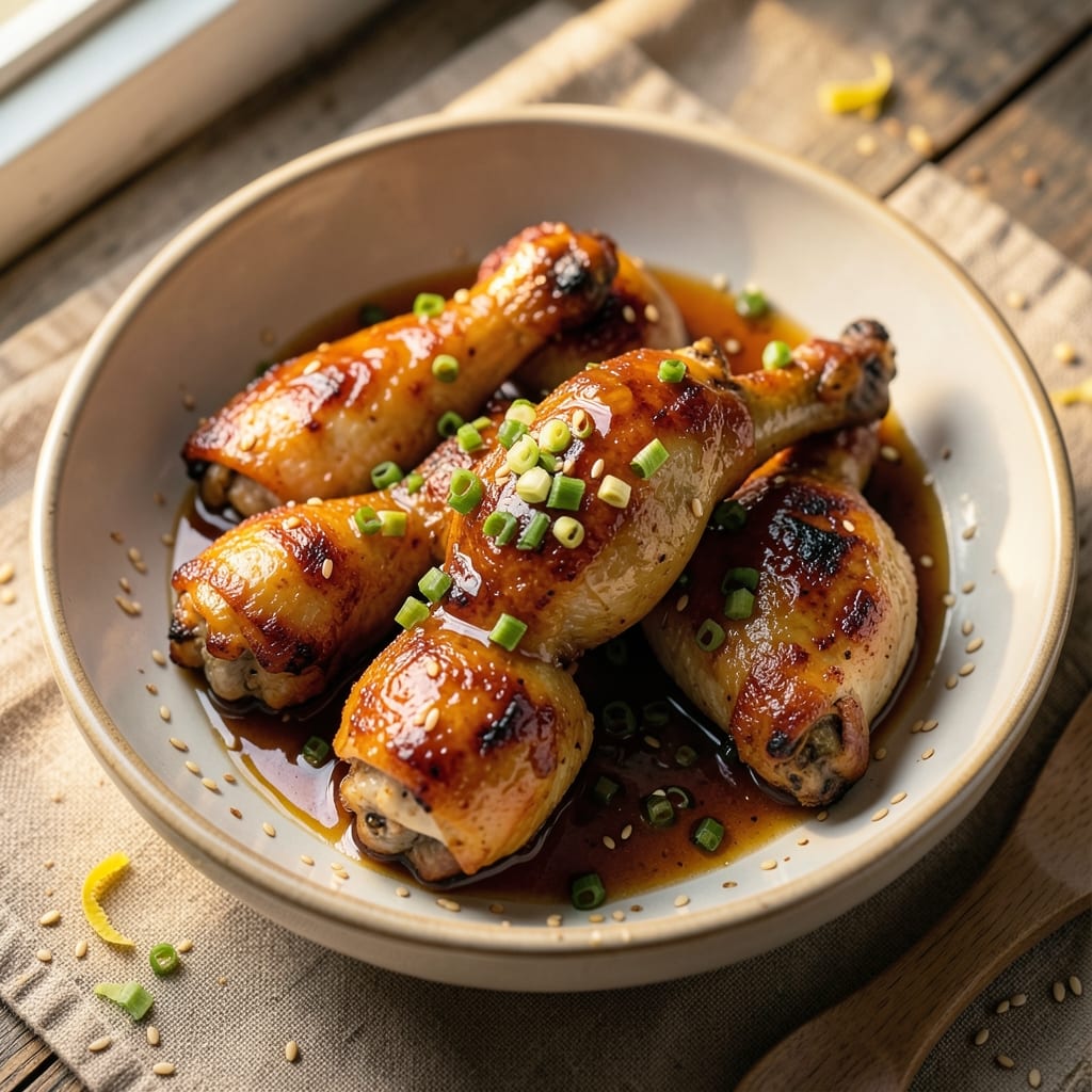 Baked Teriyaki Chicken Legs Recipe: Glazed Caramelized Crunch and Juicy Core