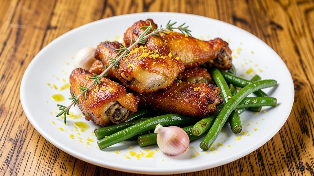 Gordon Ramsay's Chicken Wings and Green Beans Recipe: Crispy Wings With Garlic-Herb Green Beans