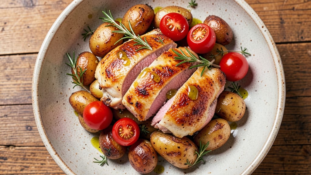 Jamie Oliver's Chicken, Potatoes, and Tomatoes Recipe: One-Pan Herb-Infused Harmony
