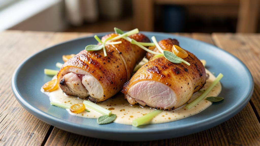 Jamie Oliver's Trevor's Chicken Recipe: Celery Crown Crunch Over Smoky Mushroom Gravy