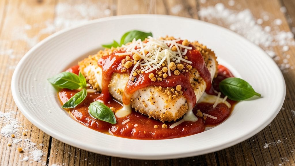 Olive Garden Chicken Parmigiana Copycat Recipe: Celery Crown Crunch Over Melted Mozzarella Magic